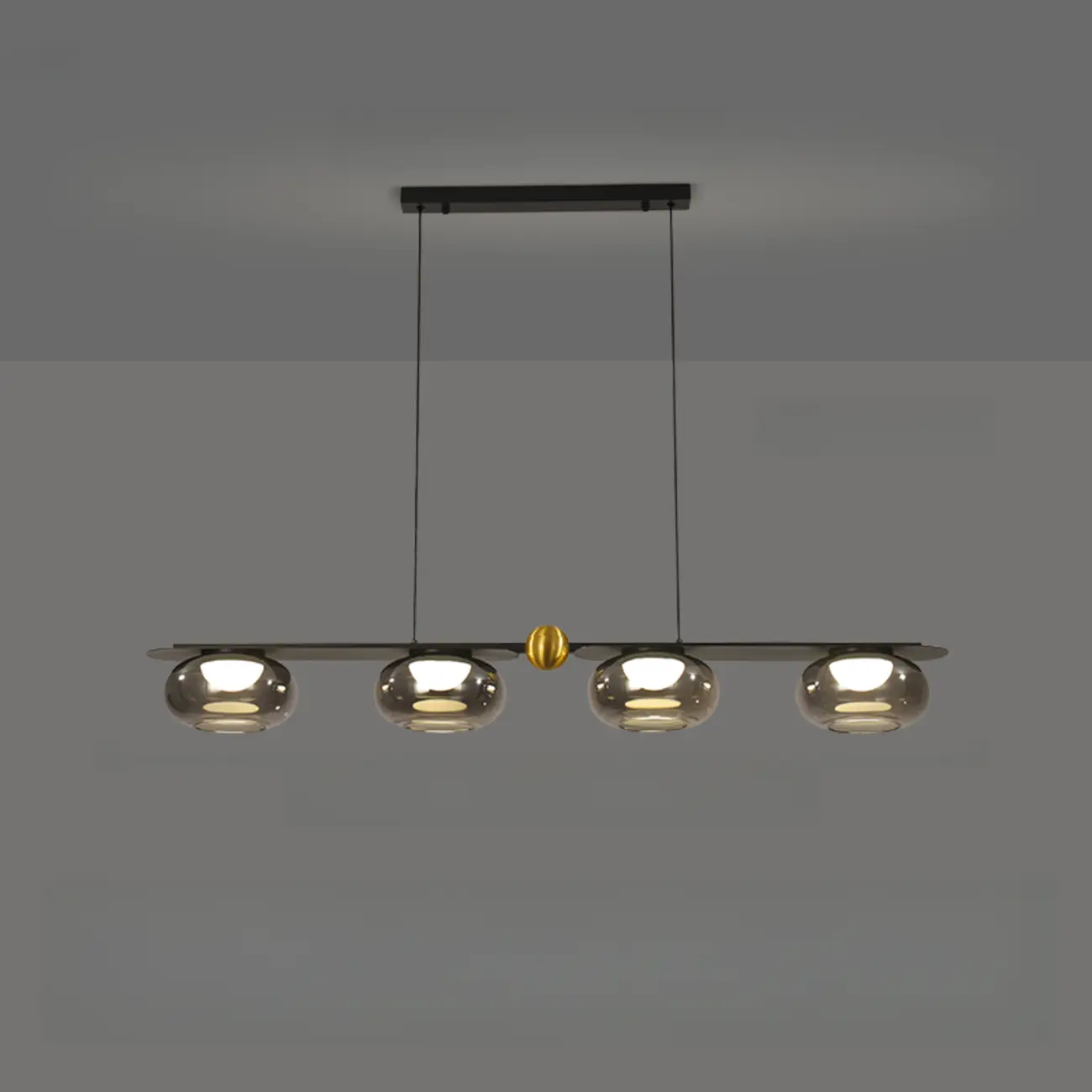 4-Light Dimmable Glass LED Island Pendant Light for Kitchen Image - 2 | homeyfad