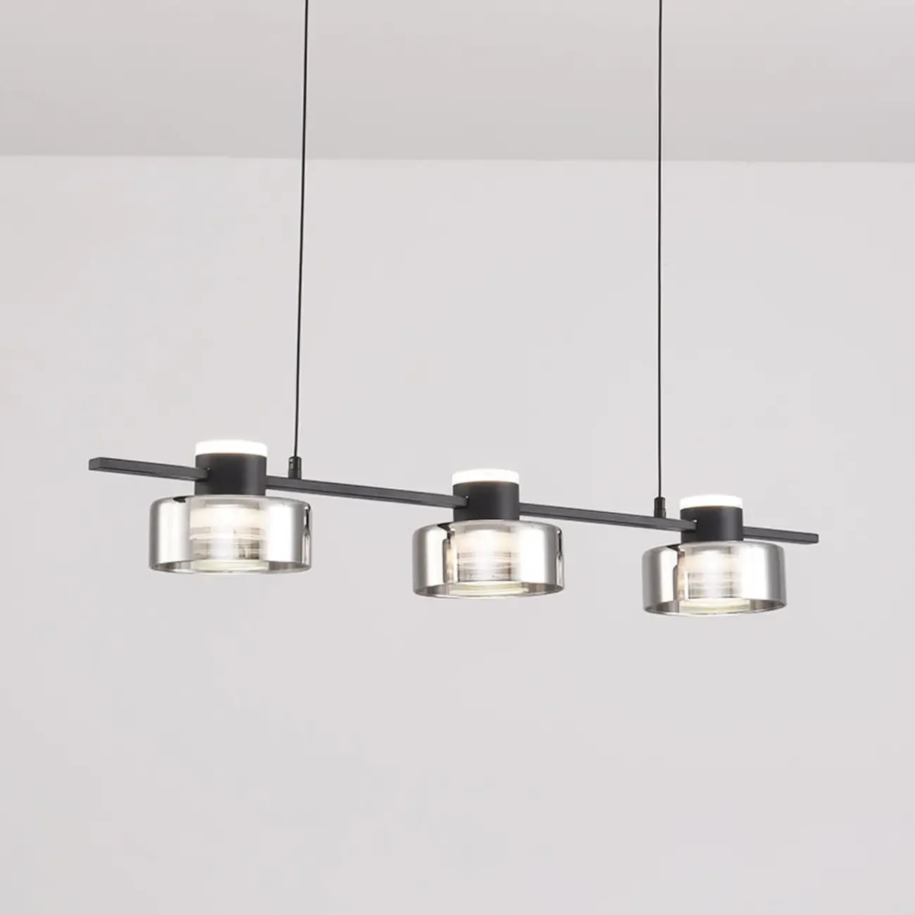 Modern Dimmable LED Drum Pendant Light for Kitchen Island Image - 7
