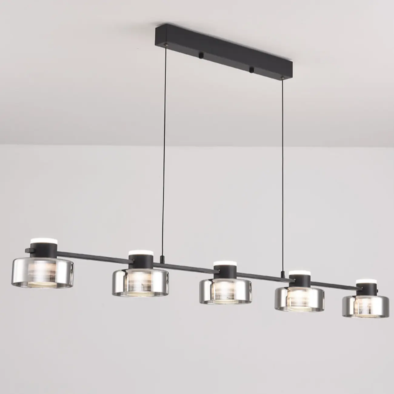 Modern Dimmable LED Drum Pendant Light for Kitchen Island Image - 8 | homeyfad