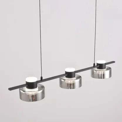 Modern Dimmable LED Drum Pendant Light for Kitchen Island Image - 9
