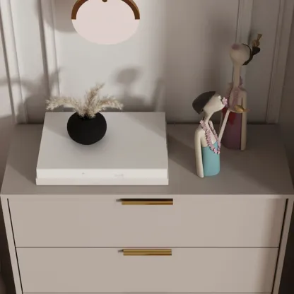 Gray 5-drawer Modern Engineered Wood Lingerie Chest Image - 8