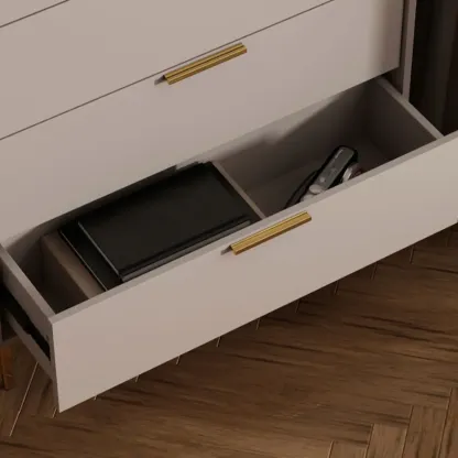 Gray 5-drawer Modern Engineered Wood Lingerie Chest Image - 12