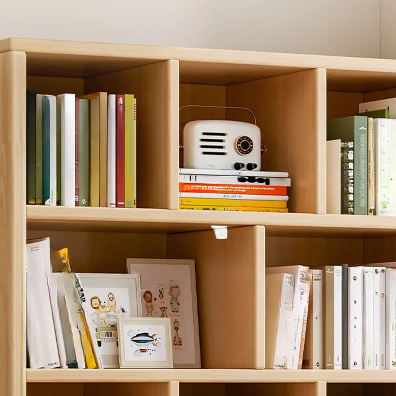 Scandinavian Tall Wooden Multi-shelves Storage Bookcase Image - 14 | homeyfad