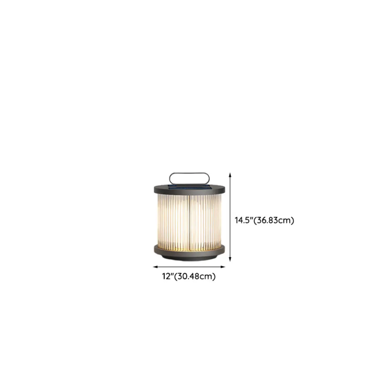 Outdoor Waterproof Glass Solar Post Cap Lights for Terrace #size