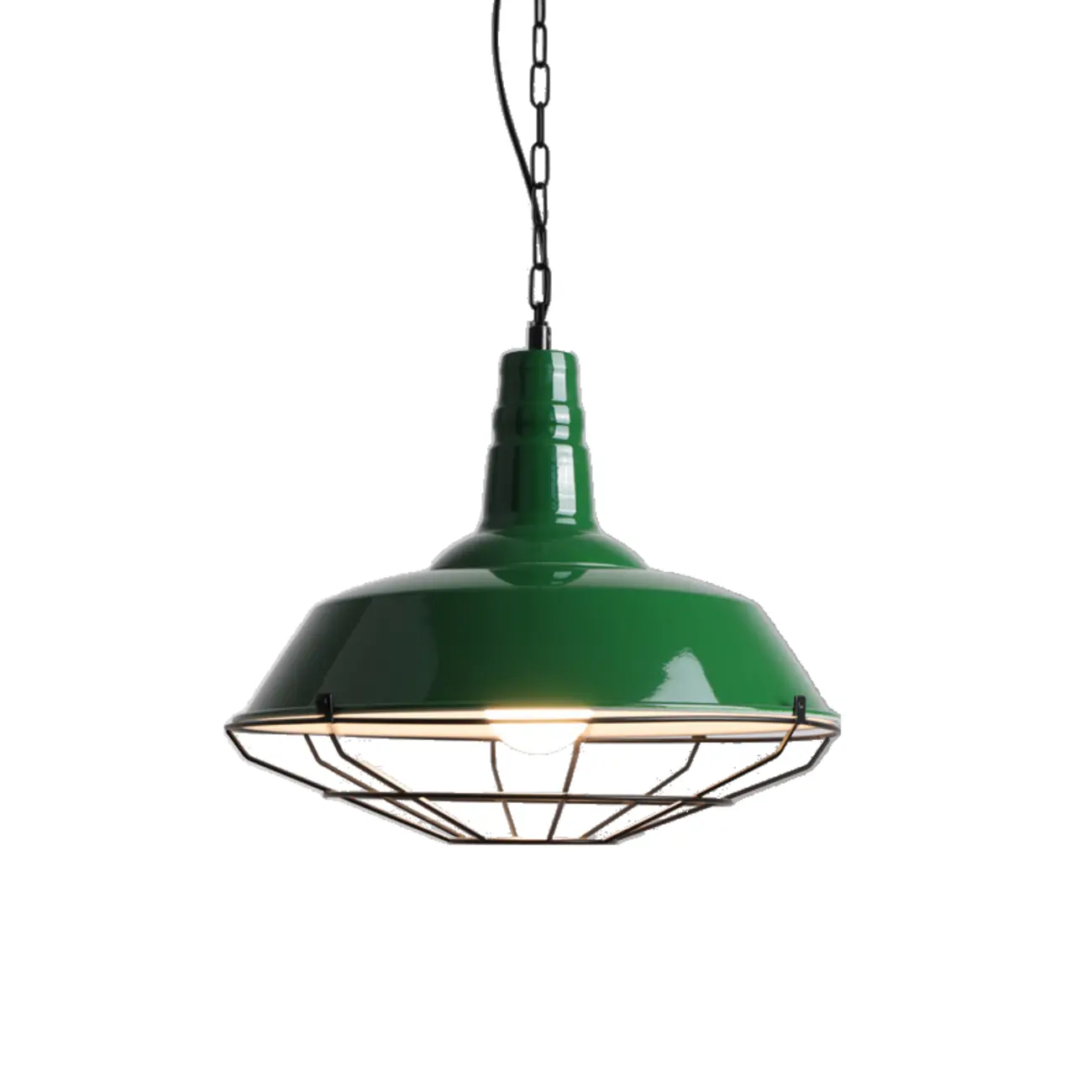 Adjustable Industrial Green Metal Kitchen Pendant Lighting Image - 10 | homeyfad