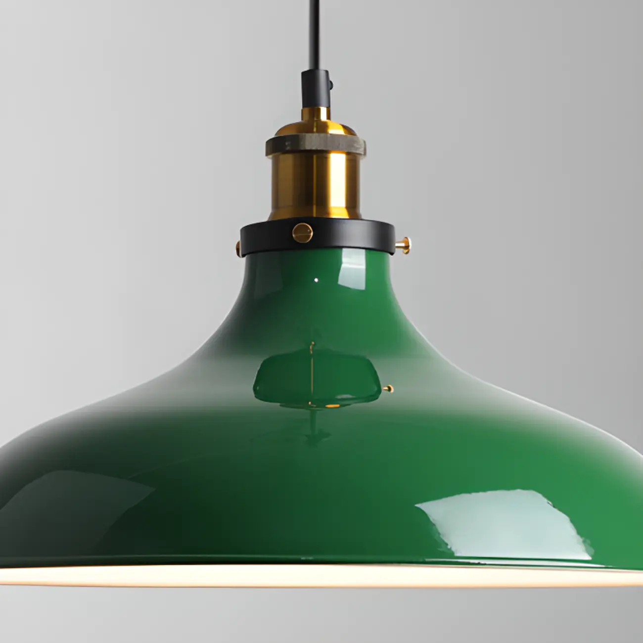 Adjustable Industrial Green Metal Kitchen Pendant Lighting Image - 2 | homeyfad