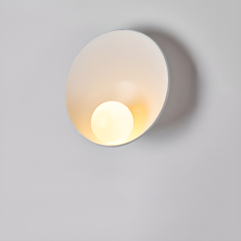 Modern Wood White Concave Wall Sconce | homeyfad