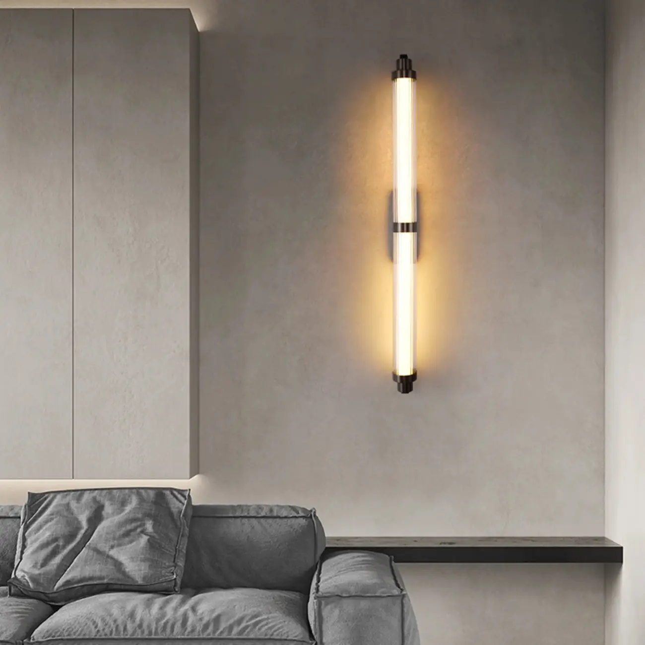 Modern Steel Clear Acrylic Wall Sconce Image - 3 | homeyfad