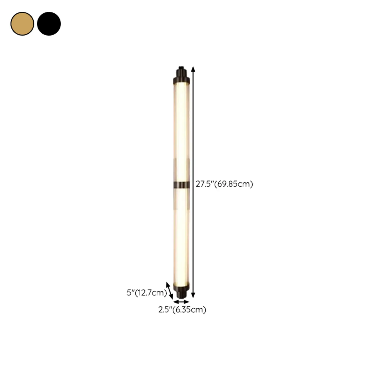 Modern Steel Clear Acrylic Wall Sconce #size | homeyfad