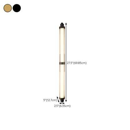 Modern Steel Clear Acrylic Wall Sconce #size