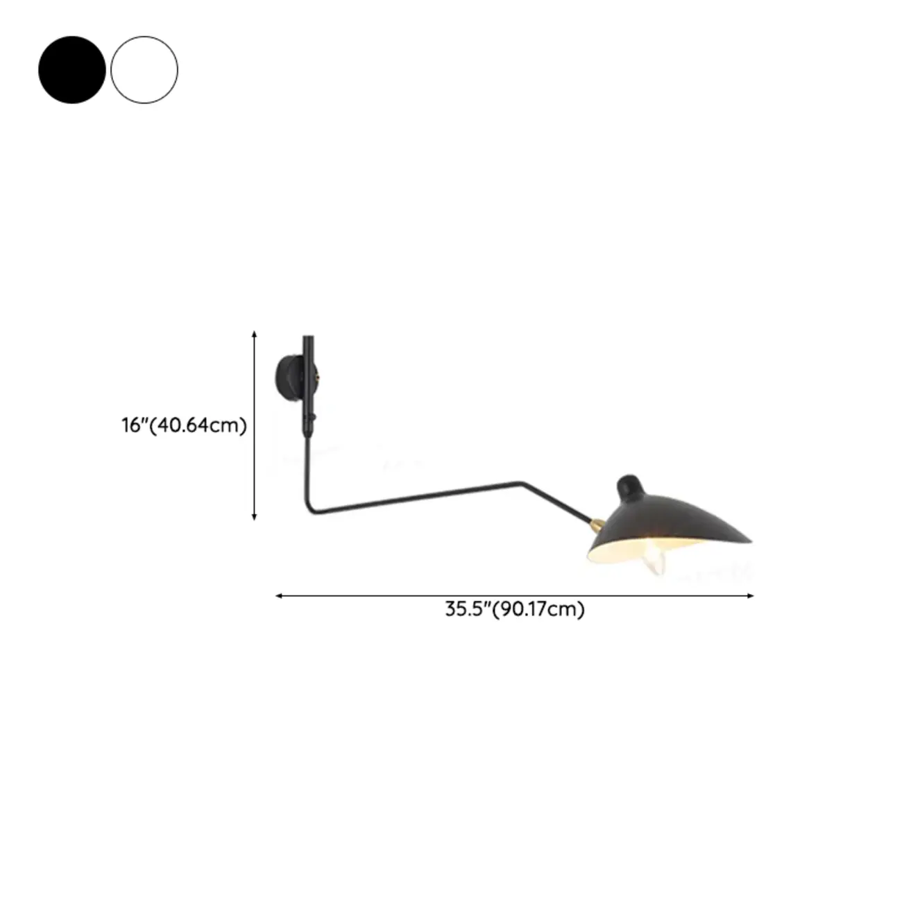 Modern Metal Industrial 2-Light Swing Arm Wall Light #size | homeyfad