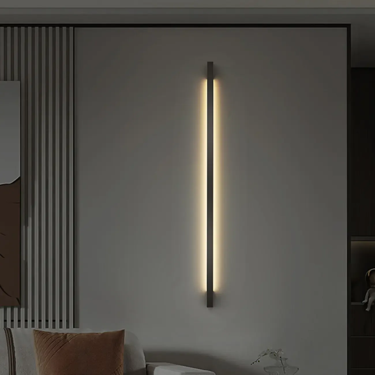Minimalist Metal Acrylic Tube LED Wall Sconce Image - 2