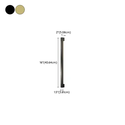 Minimalist Metal Acrylic Tube LED Wall Sconce #size