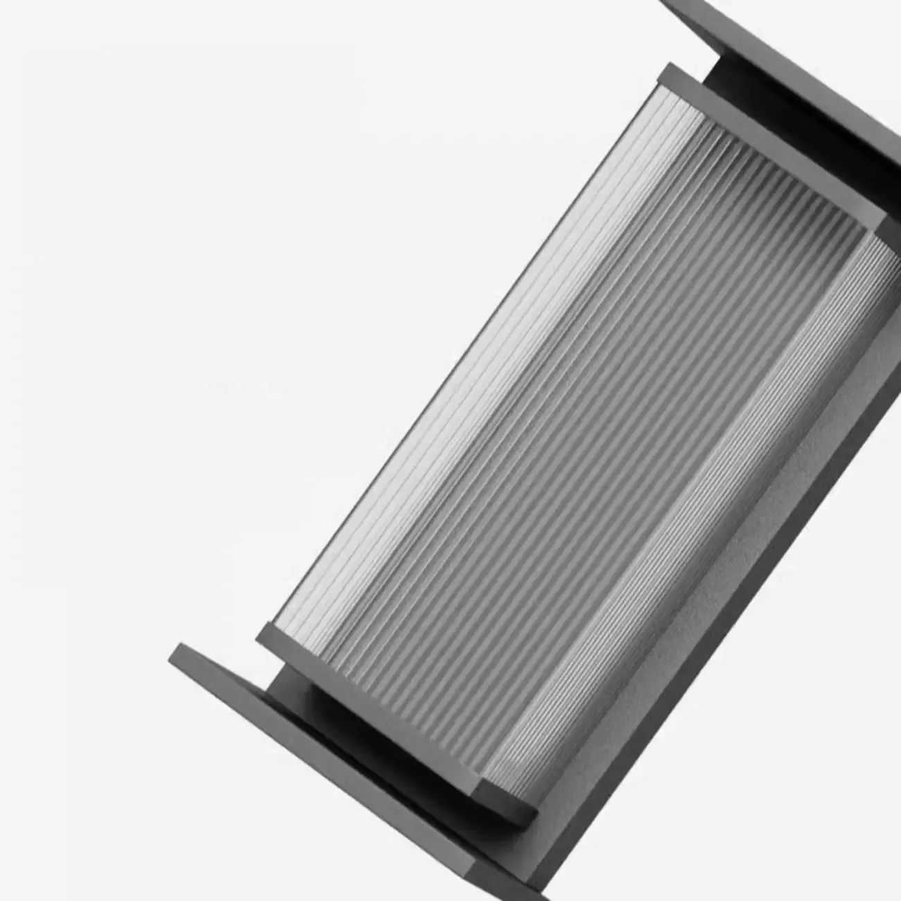 Modern Black Metal Ribbed Plastic Outdoor Wall Sconce Image - 9