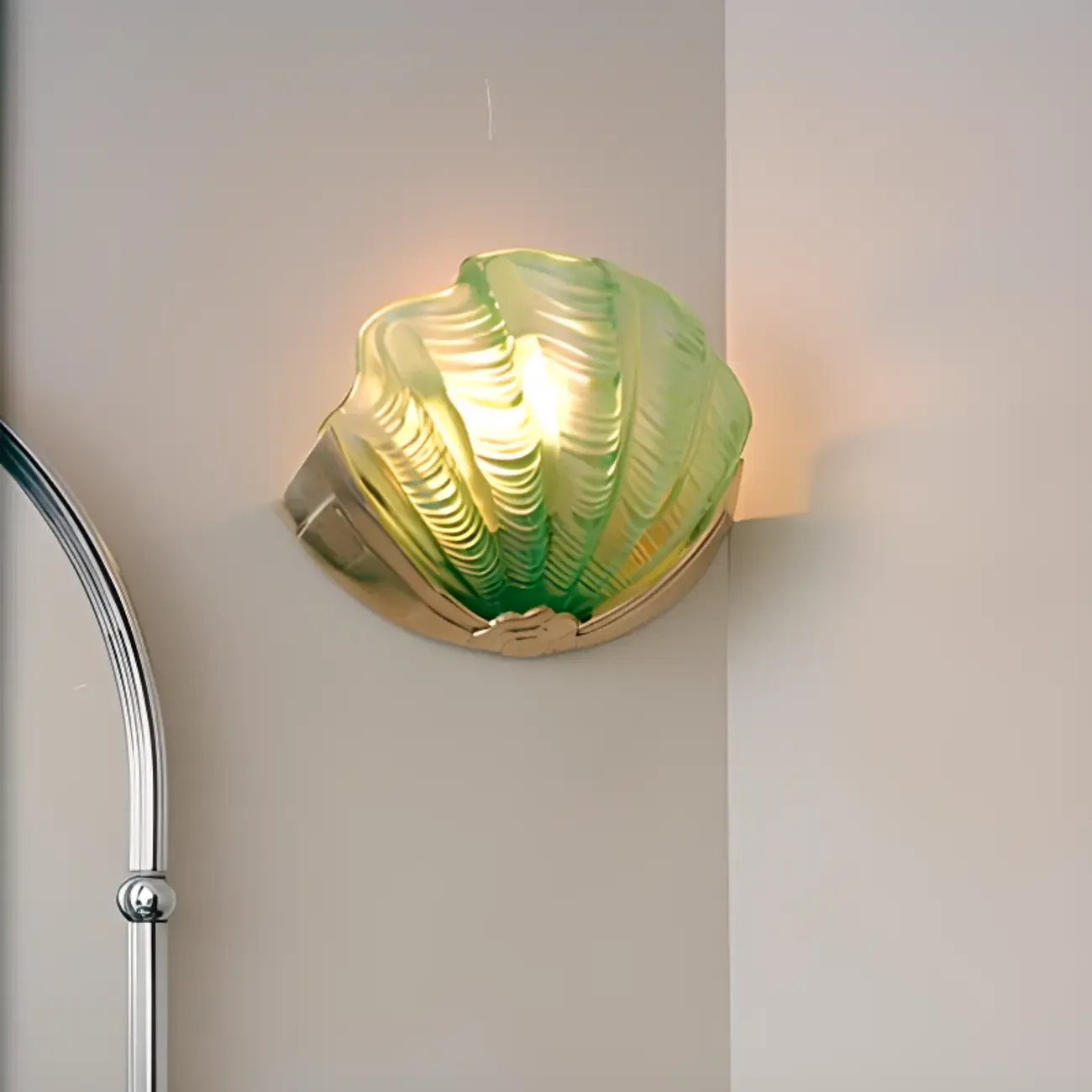 Modern Shell Shaped Golden Vanity Light for Bathroom Decor - HomeyFad