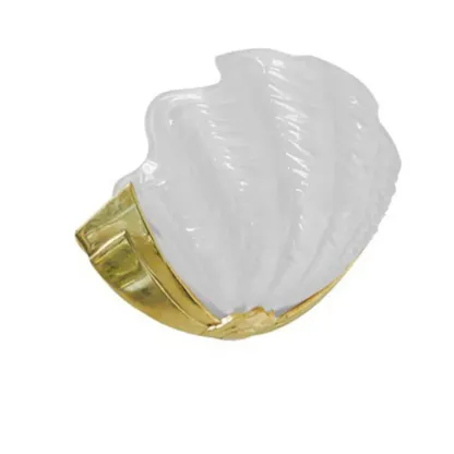 Modern Shell Shaped Golden Vanity Light for Bathroom Decor