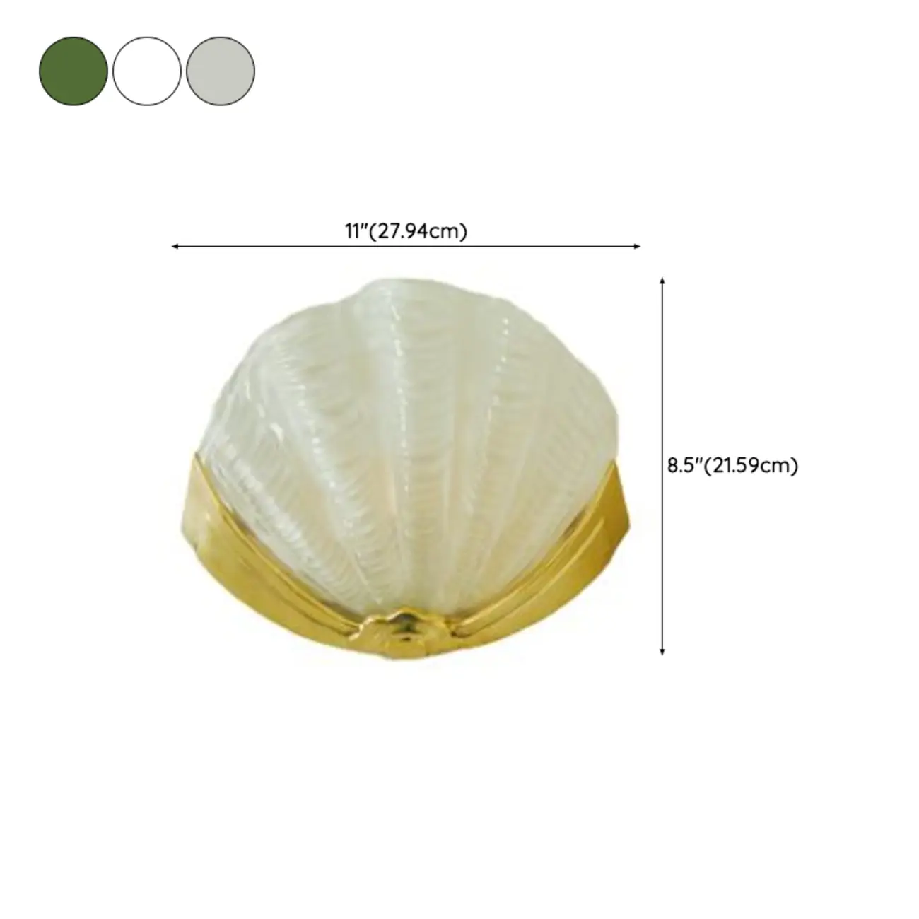 Modern Shell Shaped Golden Vanity Light for Bathroom Decor | homeyfad