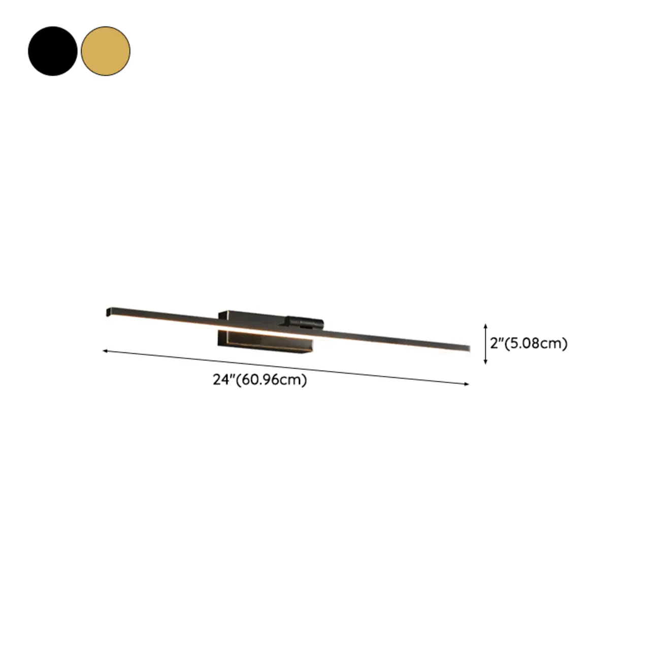 Minimalist Linear Metal Vanity Light 3-Gear Dimming for Bathroom #size | homeyfad