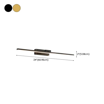 Minimalist Linear Metal Vanity Light 3-Gear Dimming for Bathroom #size