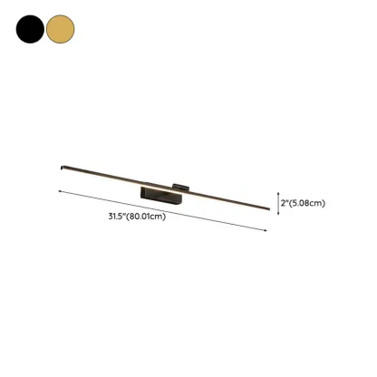 Minimalist Linear Metal Vanity Light 3-Gear Dimming for Bathroom Image - 22