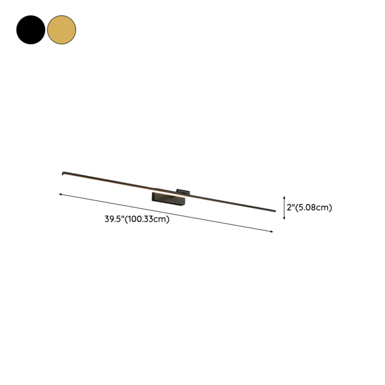 Minimalist Linear Metal Vanity Light 3-Gear Dimming for Bathroom Image - 23 | homeyfad