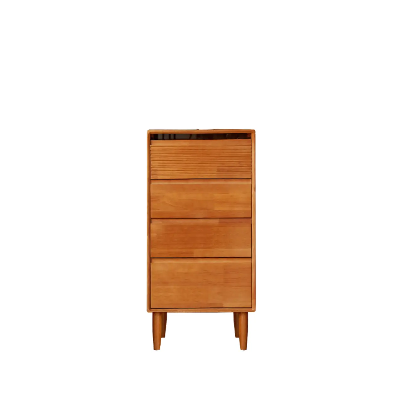 Narrow Wooden Cherry Wood Vertical Bachelor Chest Image - 12 | homeyfad