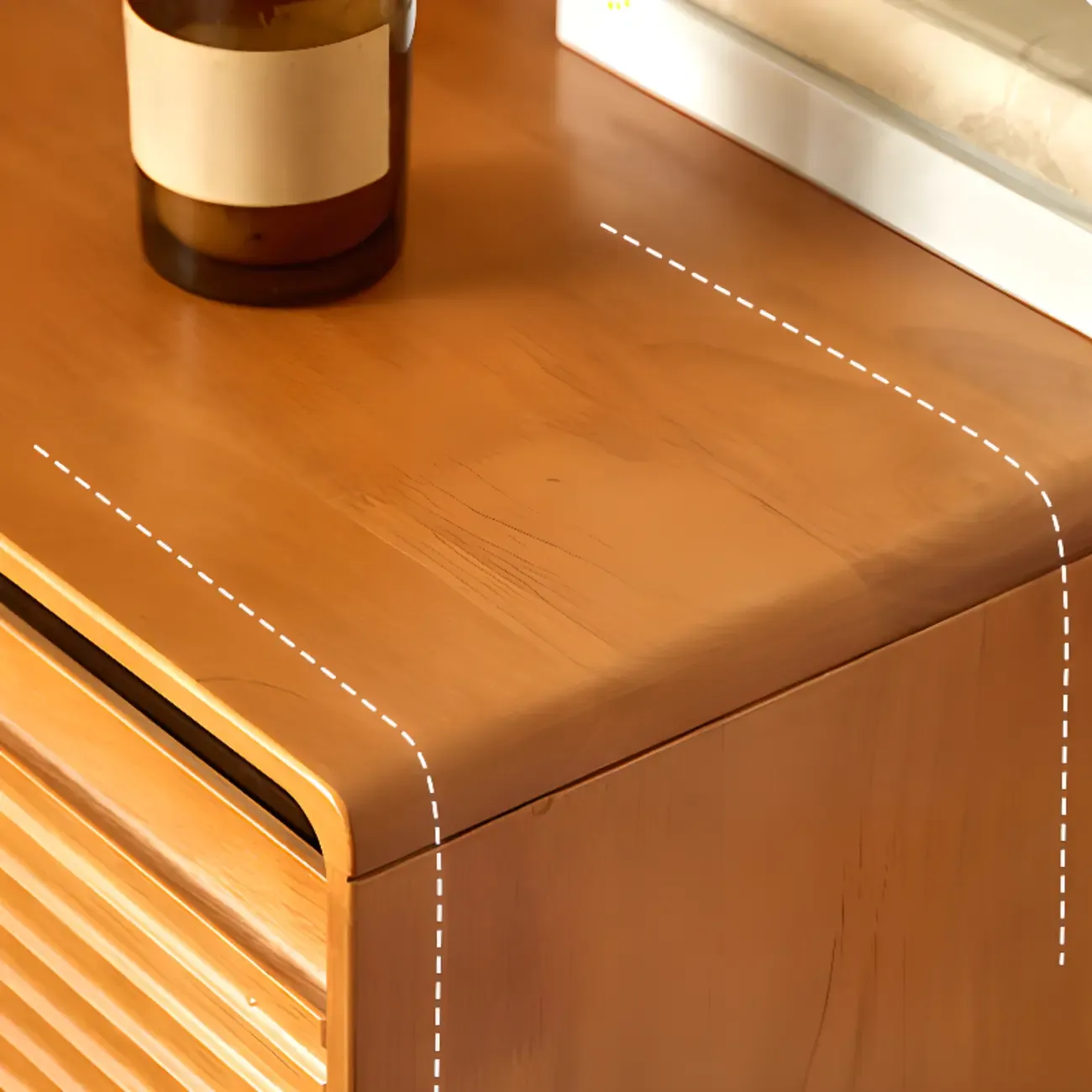 Narrow Wooden Cherry Wood Vertical Bachelor Chest Image - 4