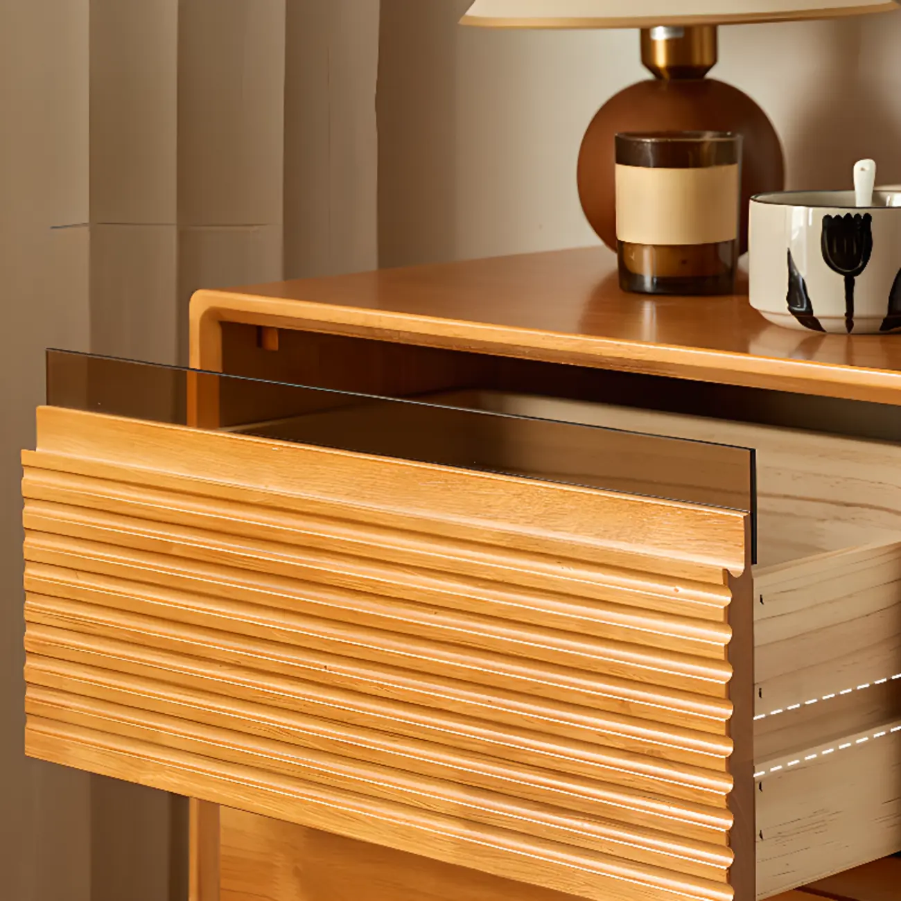 Narrow Wooden Cherry Wood Vertical Bachelor Chest Image - 5 | homeyfad