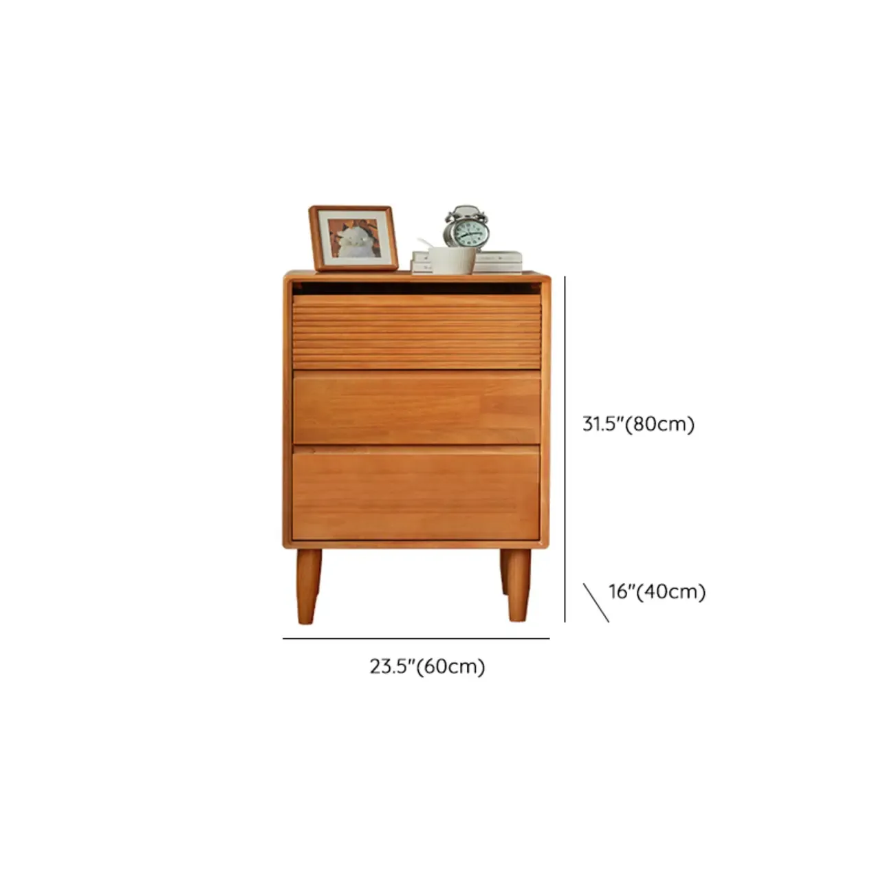 Narrow Wooden Cherry Wood Vertical Bachelor Chest #size