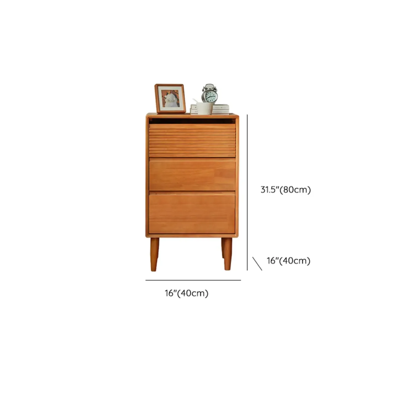 Narrow Wooden Cherry Wood Vertical Bachelor Chest Image - 15
