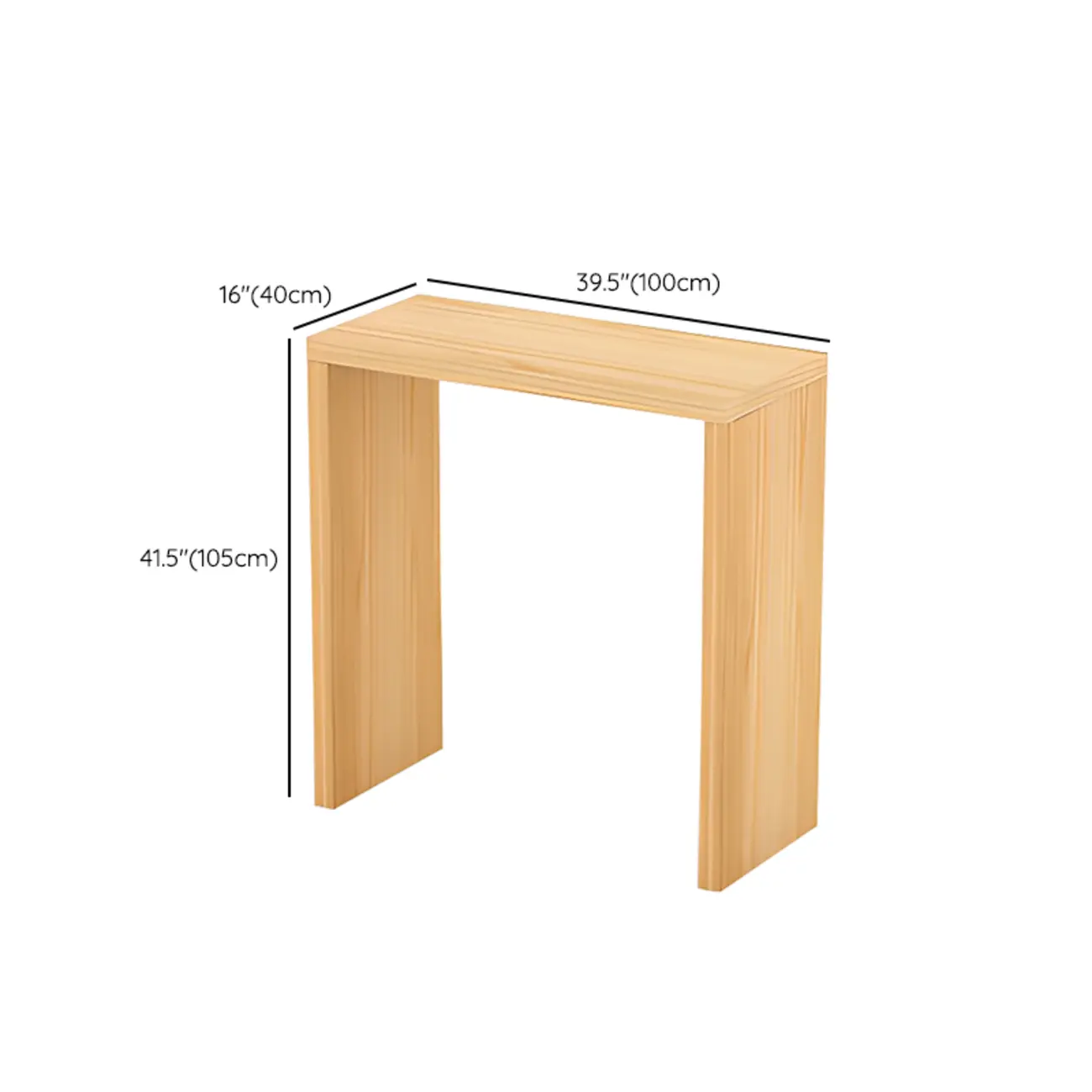 Scandinavian Solid Wood Pub Table Rectangle 4 Seats #size | homeyfad