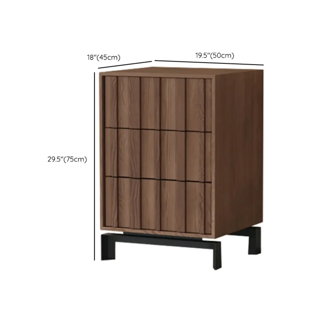 Mid-Century Modern Brown Wooden Waved Utility Storage Cabinet Image - 30 | homeyfad