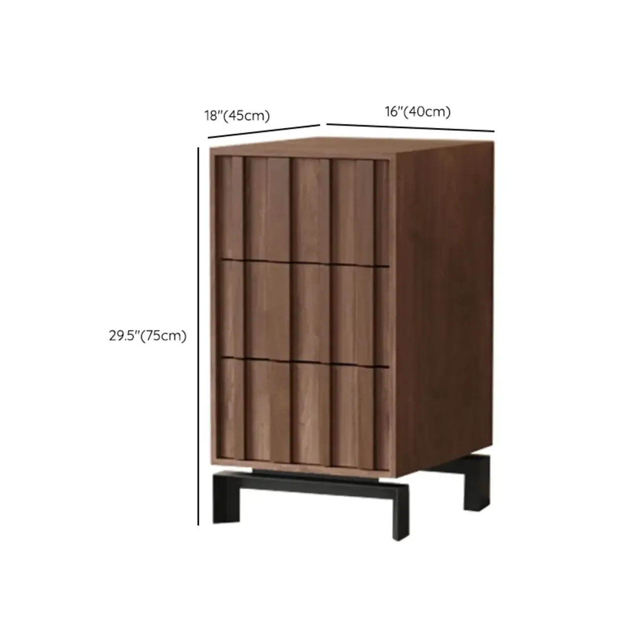 Mid-Century Modern Brown Wooden Waved Utility Storage Cabinet Image - 39