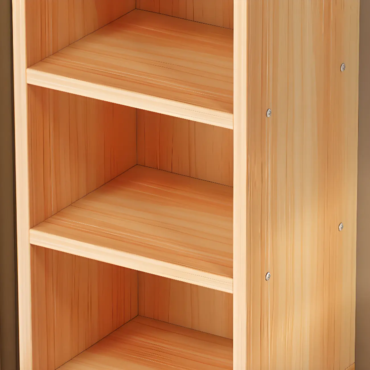 Scandinavian Oak Rectangle 5-Shelf Wood Bookcase Image - 8 | homeyfad