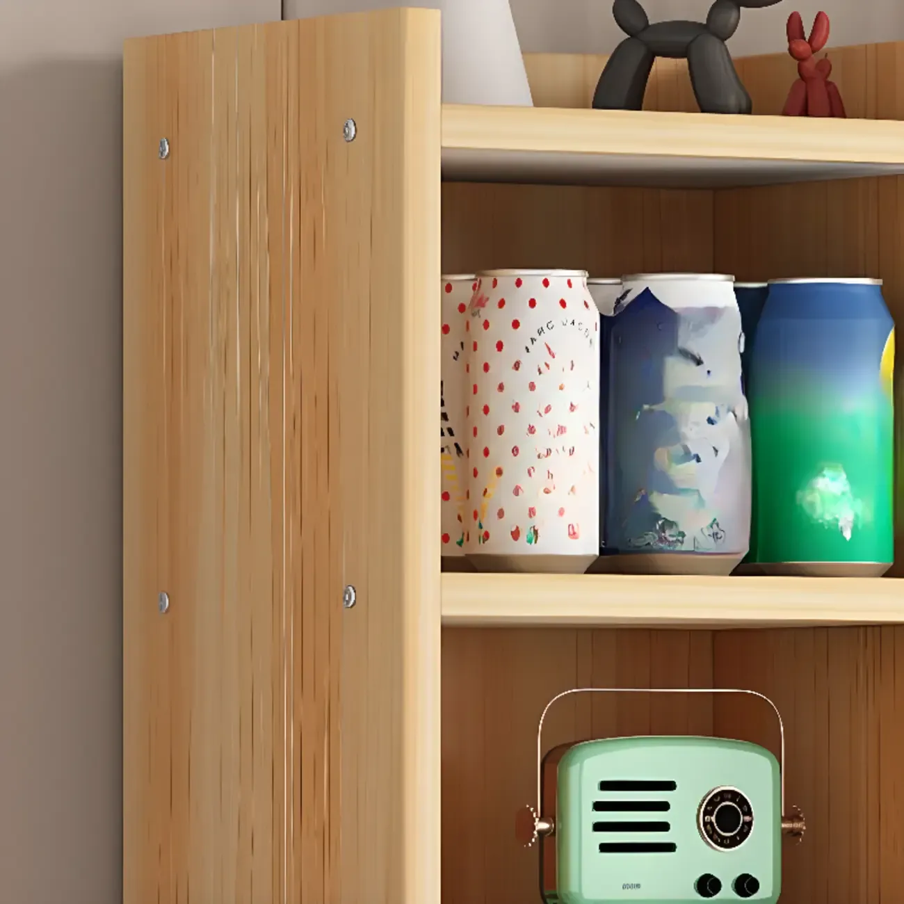 Scandinavian Oak Rectangle 5-Shelf Wood Bookcase Image - 9