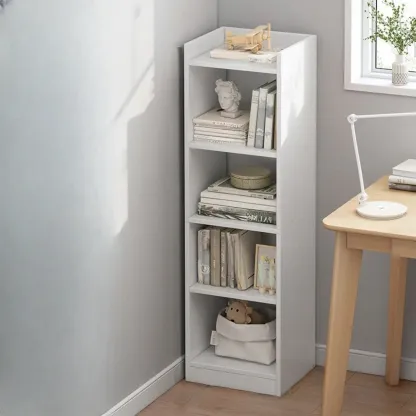 Scandinavian Oak Rectangle 5-Shelf Wood Bookcase Image - 20