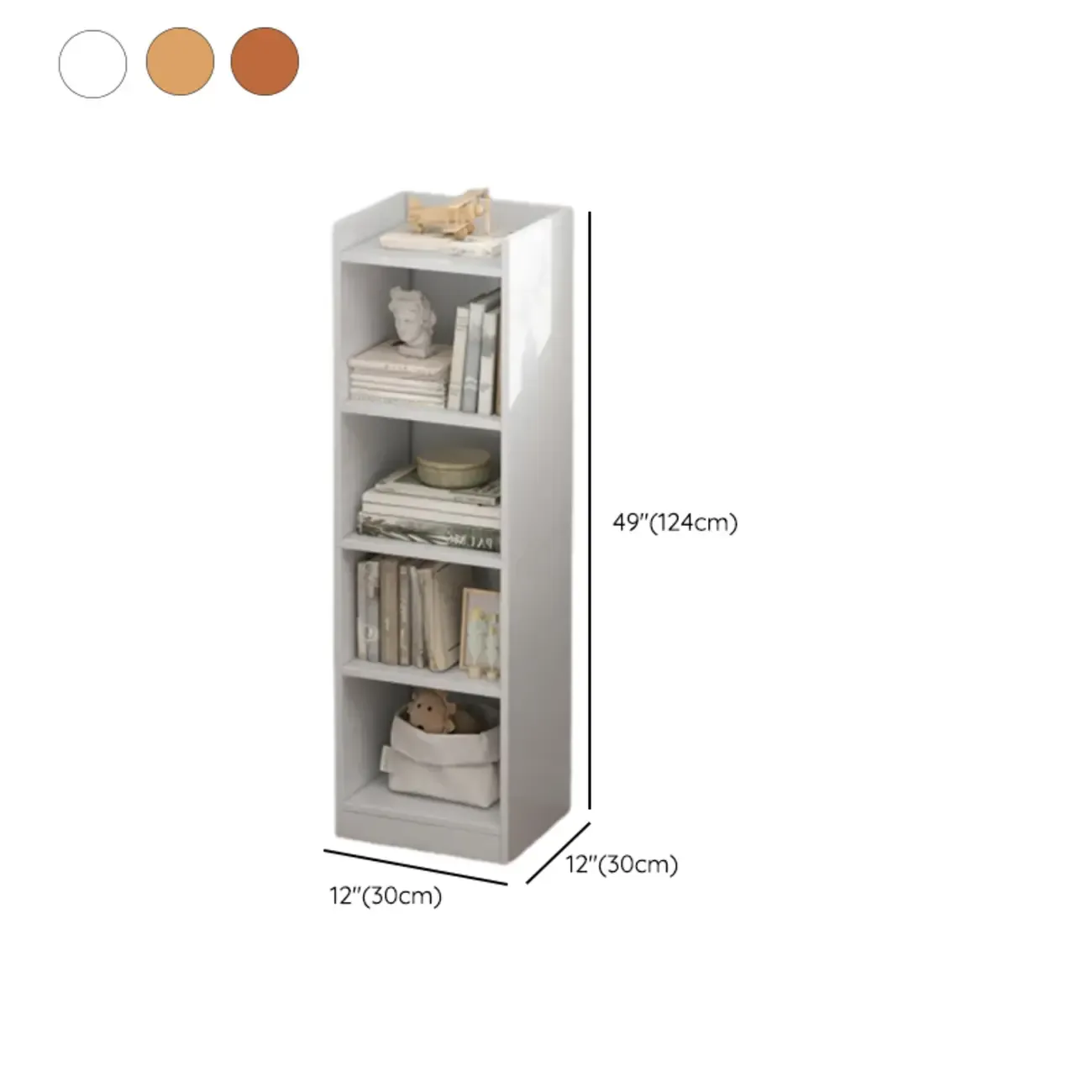 Scandinavian Oak Rectangle 5-Shelf Wood Bookcase Image - 35