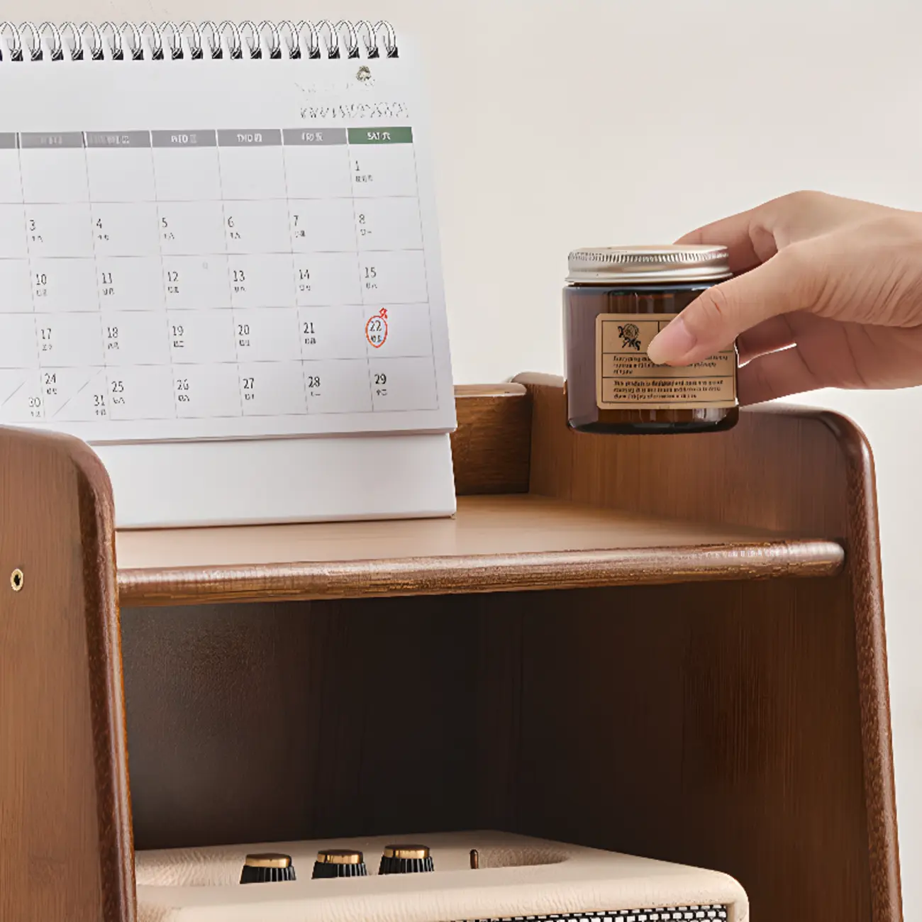 Scandinavian Narrow Brown Wood Multi-Tier Ladder Bookcase Image - 16 | homeyfad