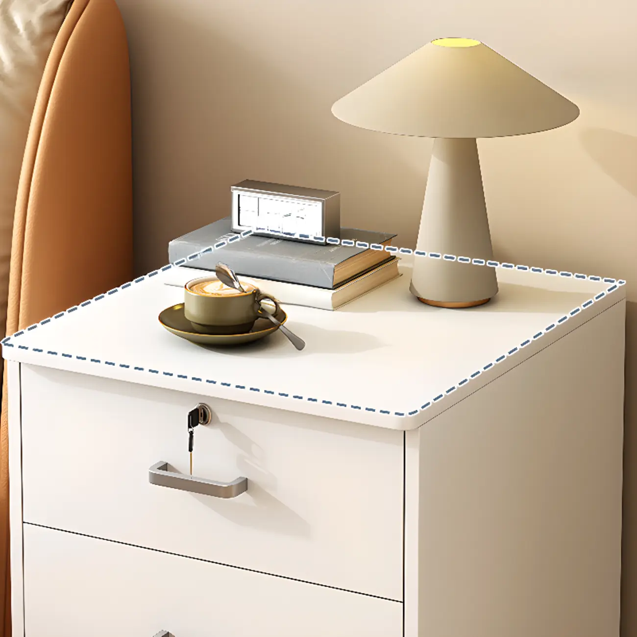 Modern Wooden Mobile Vertical Filing Cabinet for Home Office Image - 11 | homeyfad