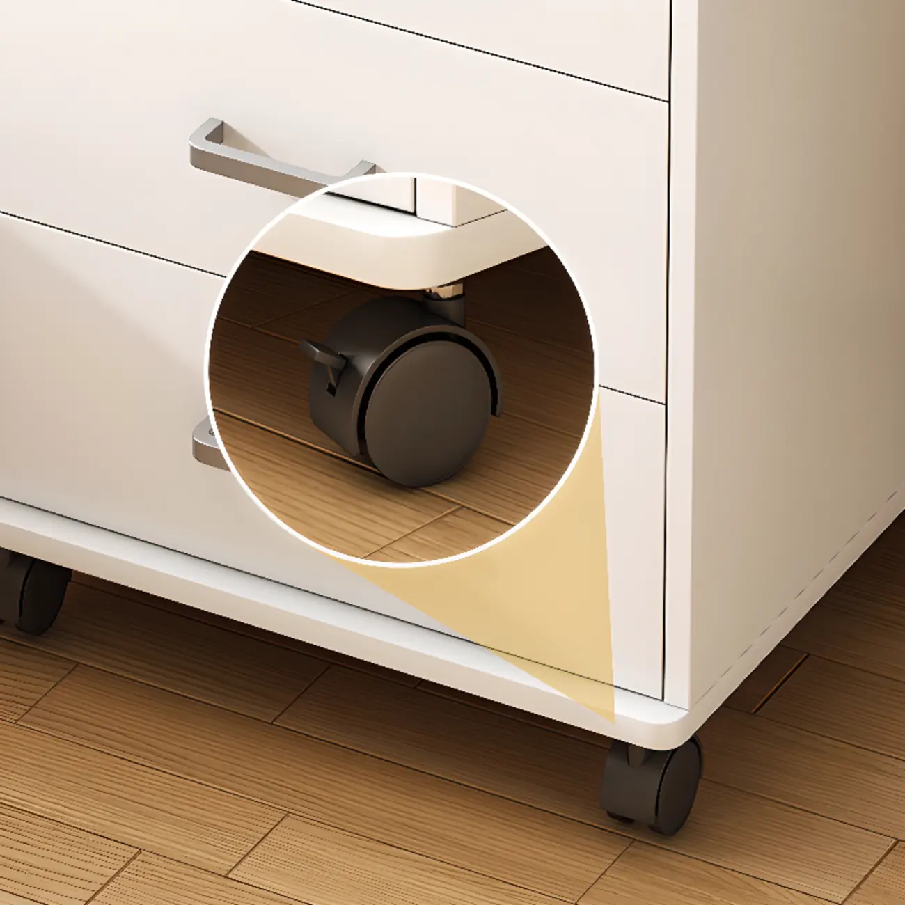 Modern Wooden Mobile Vertical Filing Cabinet for Home Office Image - 12 | homeyfad