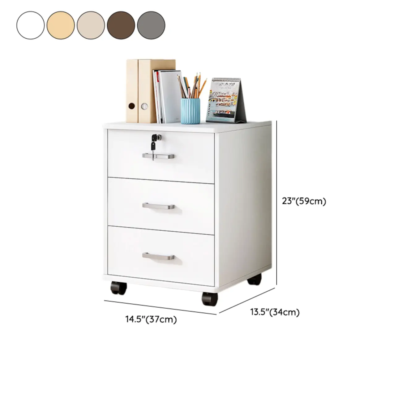 Modern Wooden Mobile Vertical Filing Cabinet for Home Office #size | homeyfad