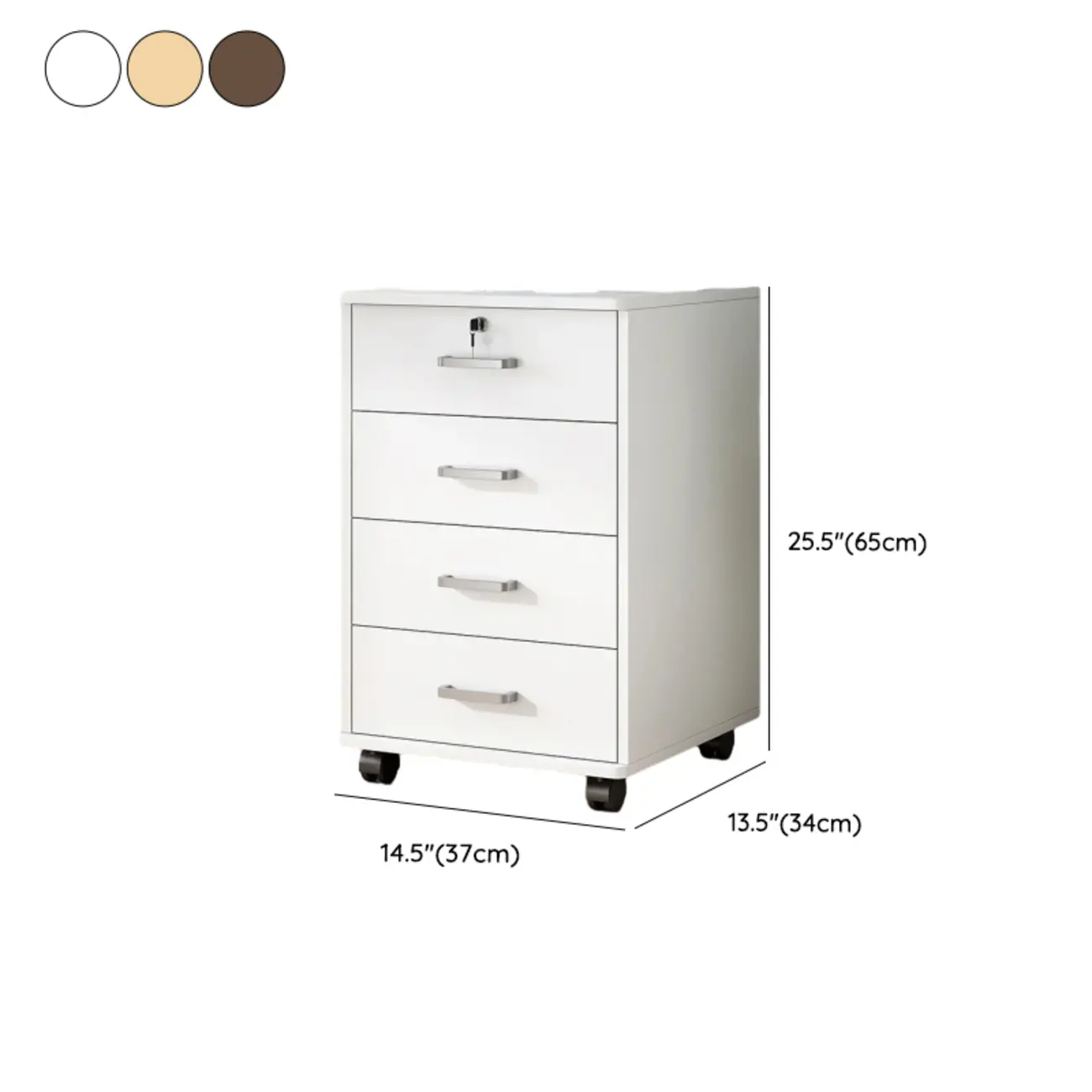 Modern Wooden Mobile Vertical Filing Cabinet for Home Office Image - 43 | homeyfad