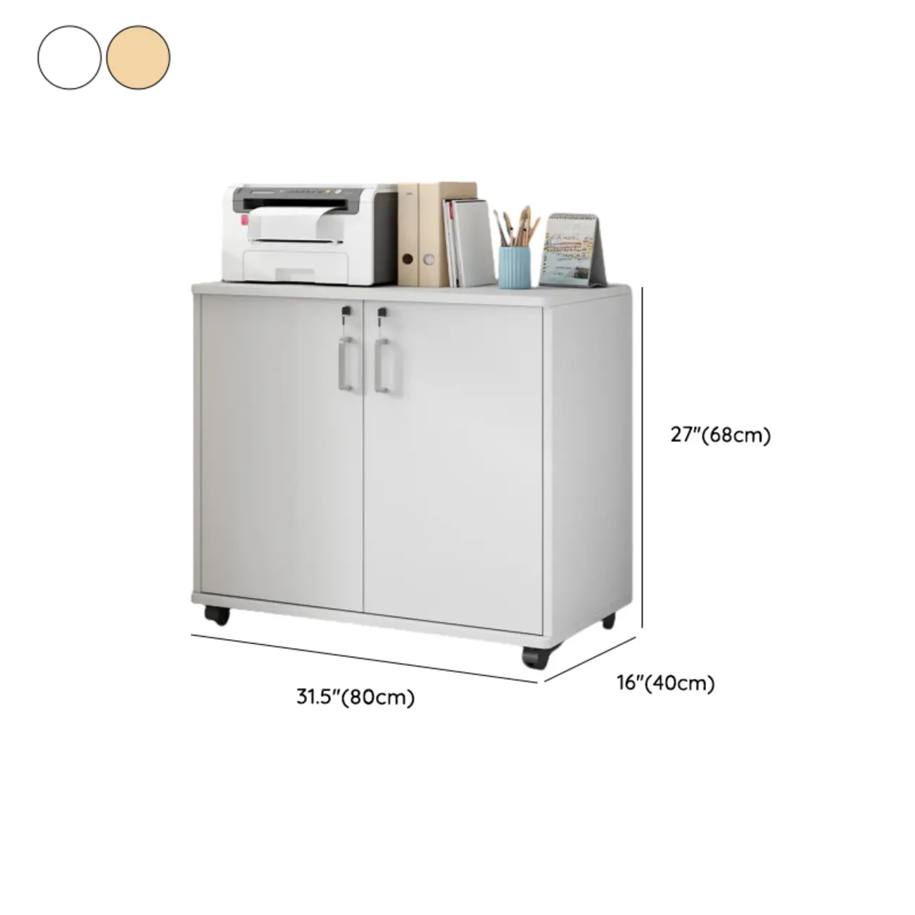 Modern Wooden Mobile Vertical Filing Cabinet for Home Office Image - 49 | homeyfad