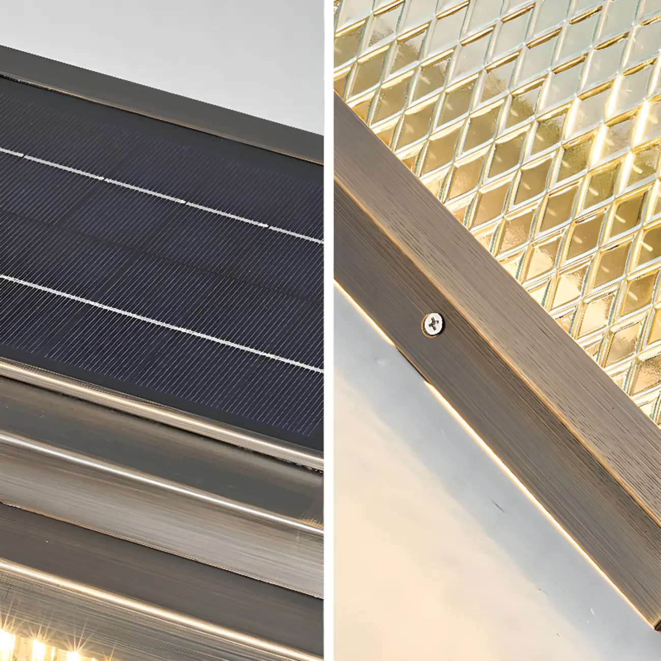 Modern Square Ribbing Glass Solar Post Cap Light Image - 11 | homeyfad