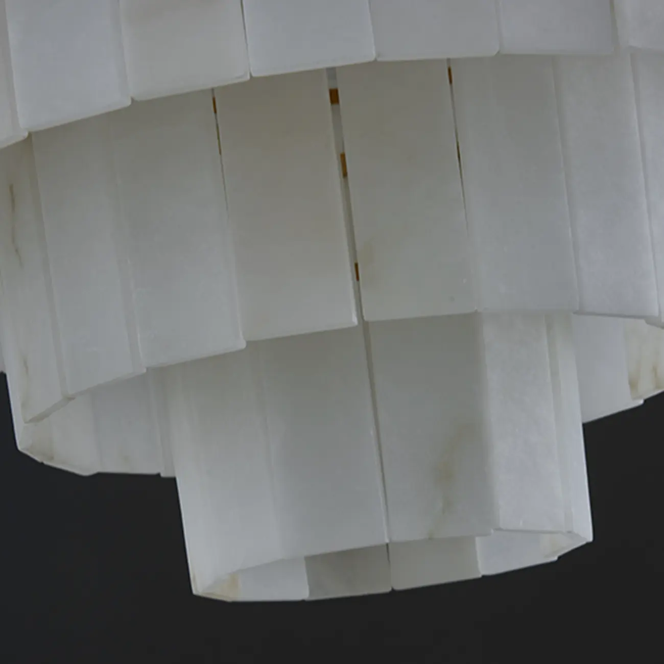 Classic Gold Tiered Circular Alabaster Chandelier Image - 13 | homeyfad