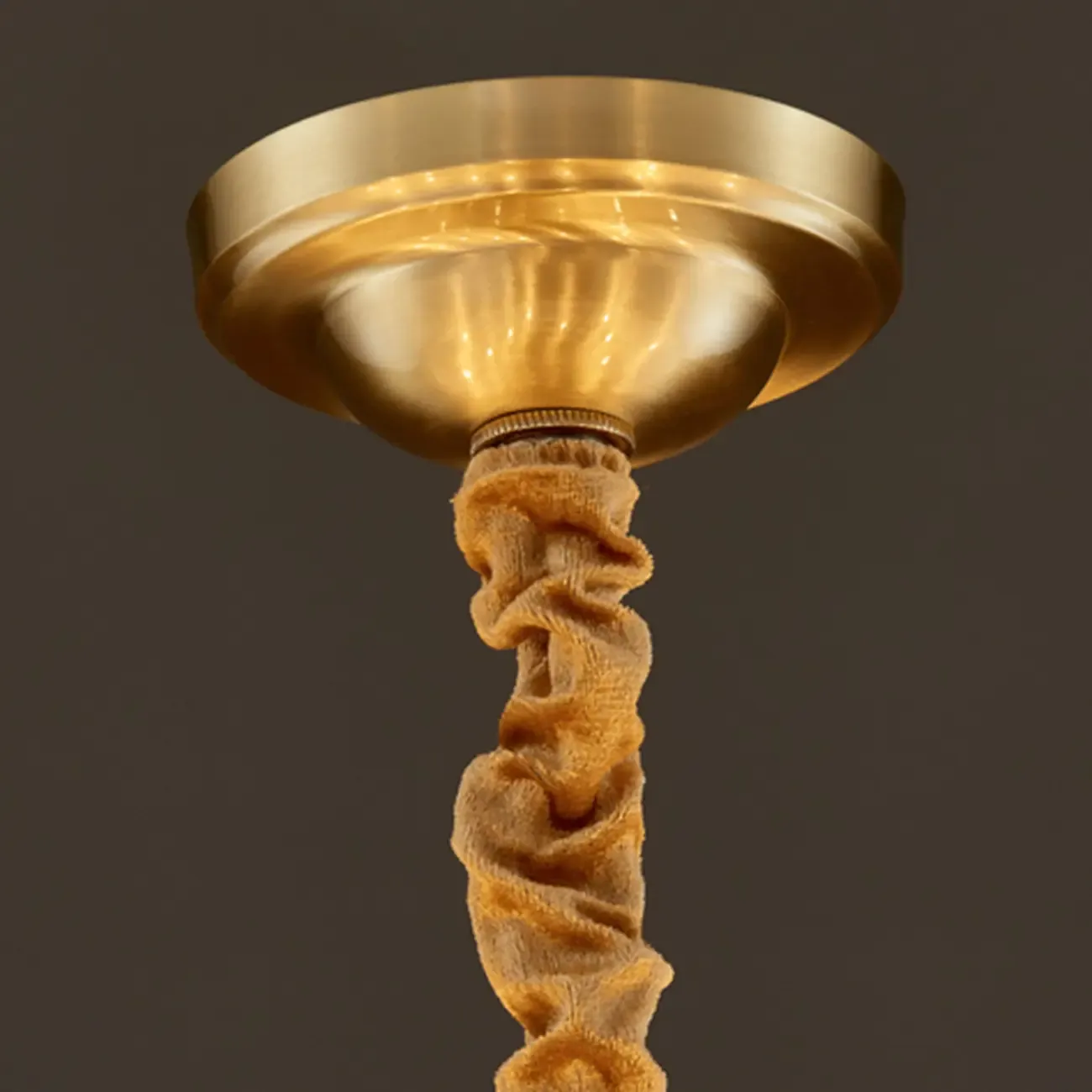 Classic Gold Tiered Circular Alabaster Chandelier Image - 14