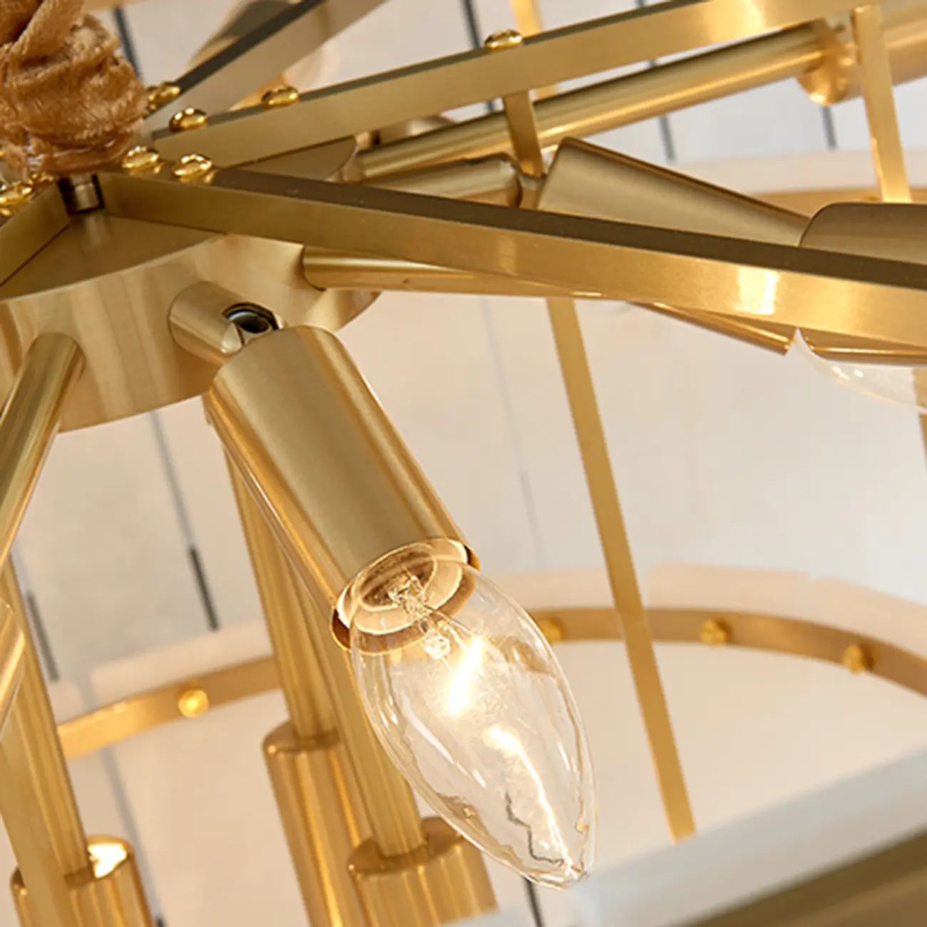 Classic Gold Tiered Circular Alabaster Chandelier Image - 16 | homeyfad