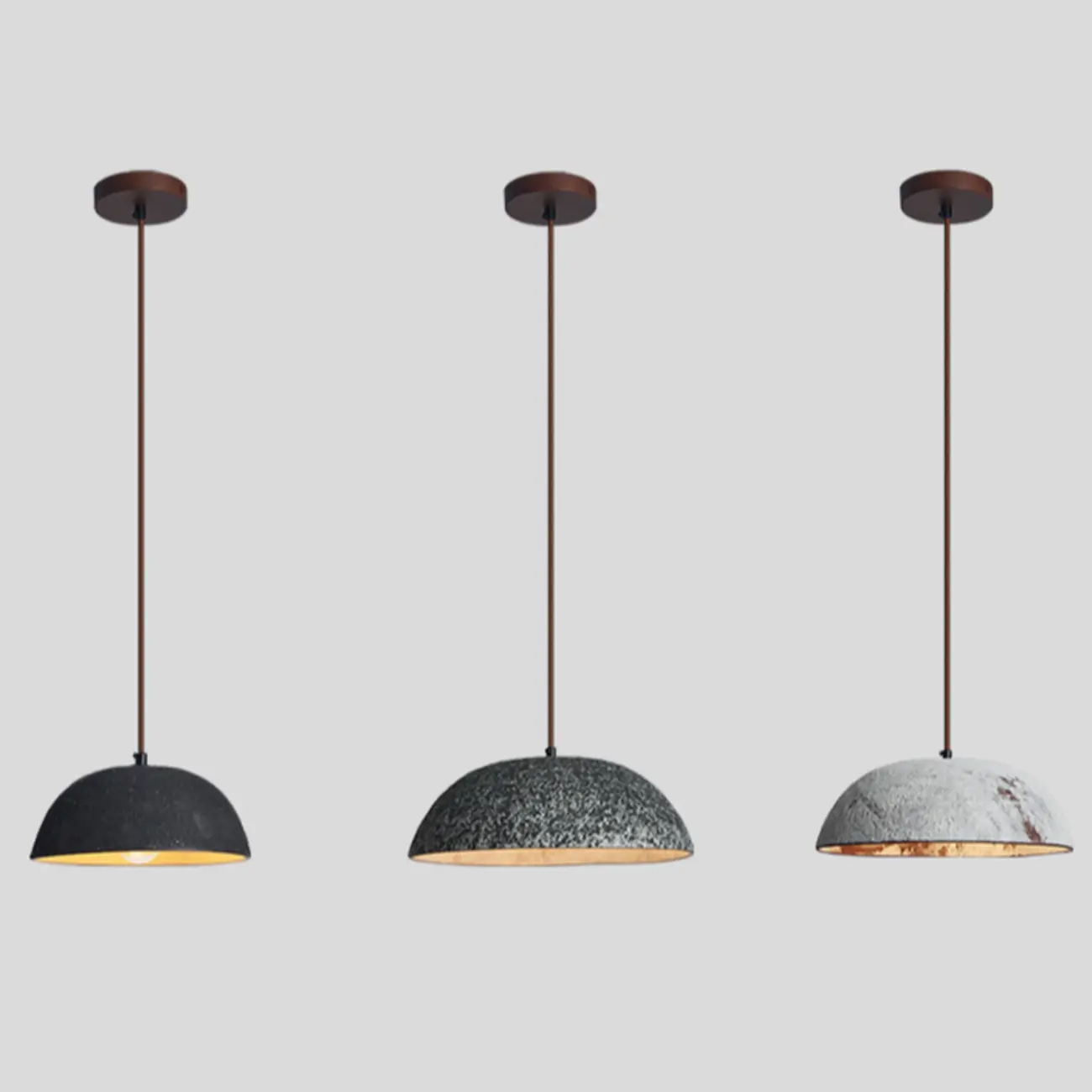 Rustic Ceramic Dome Kitchen Pendant Lighting Adjustable Height Image - 7 | homeyfad