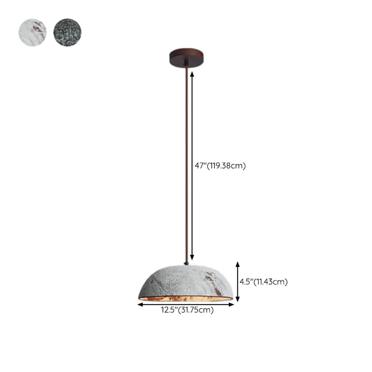 Rustic Ceramic Dome Kitchen Pendant Lighting Adjustable Height Image - 11 | homeyfad
