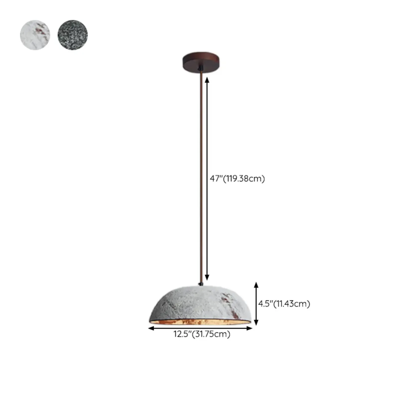 Rustic Ceramic Dome Kitchen Pendant Lighting Adjustable Height Image - 11